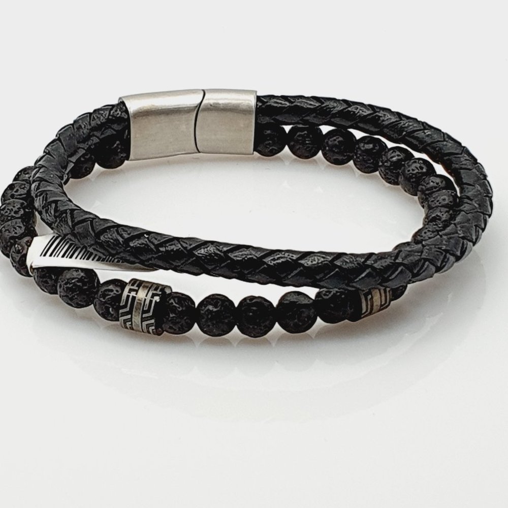 Beads & Leather Bracelets for men, MO112 - Picture 7 of 16